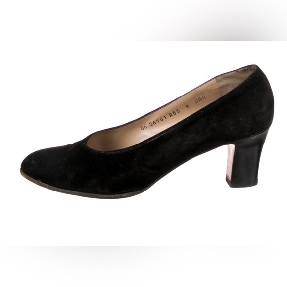 Salvatore Ferragamo Black Suede Pumps - Picture 5 of 10
